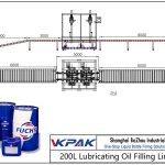 Automatic 200L Lubricating Oil Filling Line Ligne de remplissage d'huile de lubrification automatique 200L