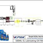 Automatic 500ML-5L Lubricating Oil Filling Line Ligne de remplissage d'huile de lubrification automatique 500ML-5L